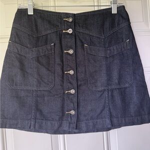Free People Blue denim mini skirt